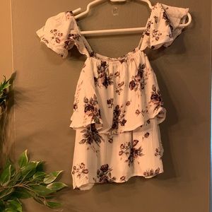 Floral off the shoulder blouse